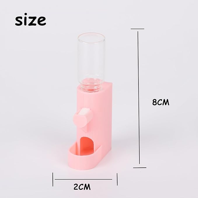 Small Animal Water Feeder, Magnetic Hanging Feeder & Hidden Cave - Accessories for Jumping Spiders, Wolf Spiders, Mantises, Arboreal Animals & Other Small Creatures - 5ML Capacity (Orange)