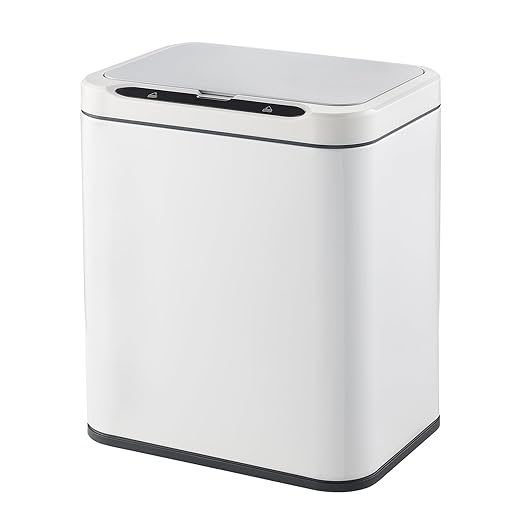 ELPHECO Stainless Steel Office Trash Can Motion Sensor Garbage Can Touchless