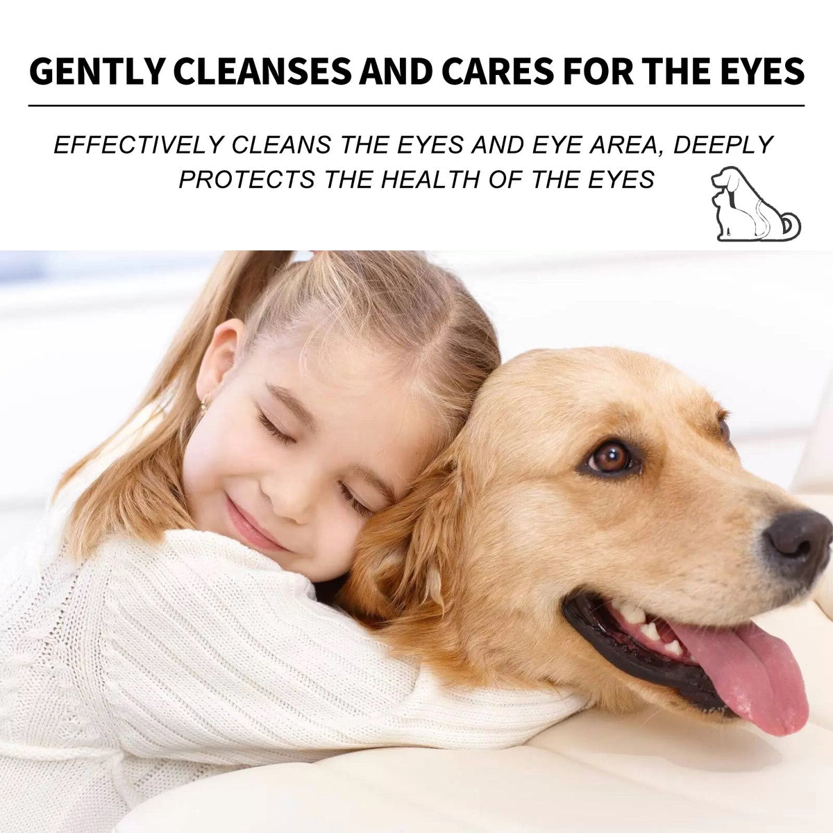 Pet Eye Drops For Dogs & Cats, Gentle Eye Cleaner With Honeysuckle Oil & Blueberry Extract, Soothes Irritation, Tear Stain Remover For Pet Daily Eye Care