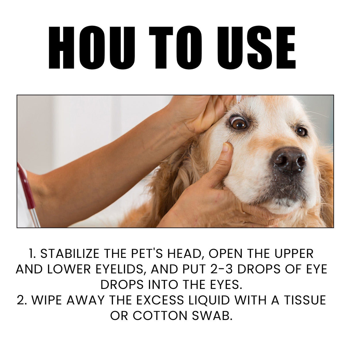 Pet Eye Drops For Dogs & Cats, Gentle Eye Cleaner With Honeysuckle Oil & Blueberry Extract, Soothes Irritation, Tear Stain Remover For Pet Daily Eye Care