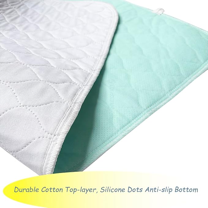 Washable Waterproof Bed Pads, Extra Absorbent 34”x36” (2 Pack | Anti Slip, Mattress and Furniture Protectors, Breathable, reusable underpads for Incontinence,Adults, Elderly, Kids, Pets