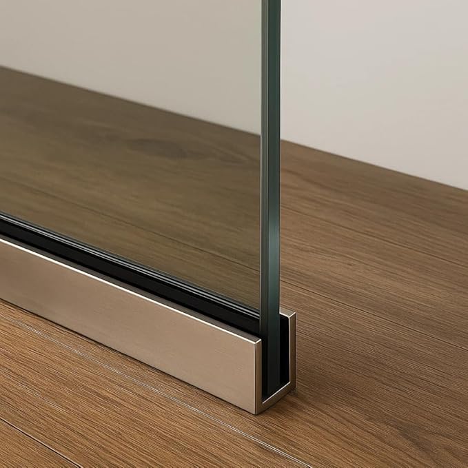 Fixed Glass Shower Wall Panel, 10mm Thick Glass Door 36" x 76", Frameless