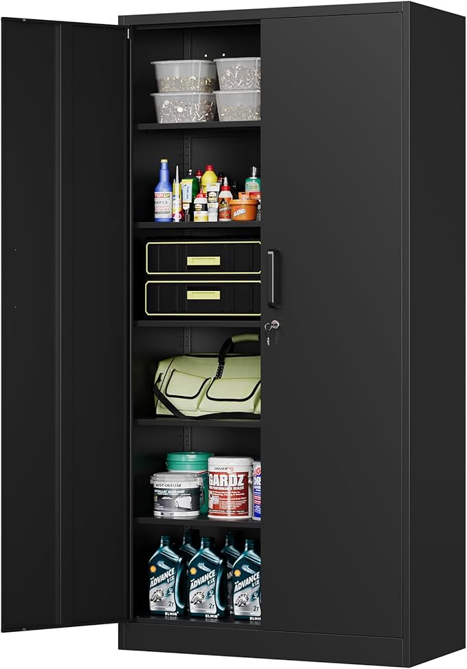 MIIIKO Black Garage Storage Cabinet