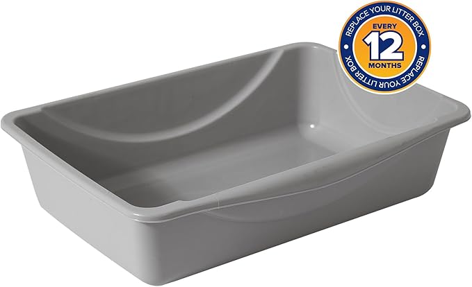 Petmate Litter Pan, Blue/Gray, Small, Made in USA