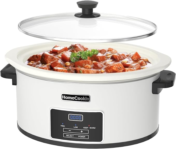 HOMECOOKIN 6-Quart Programmable Slow Cooker