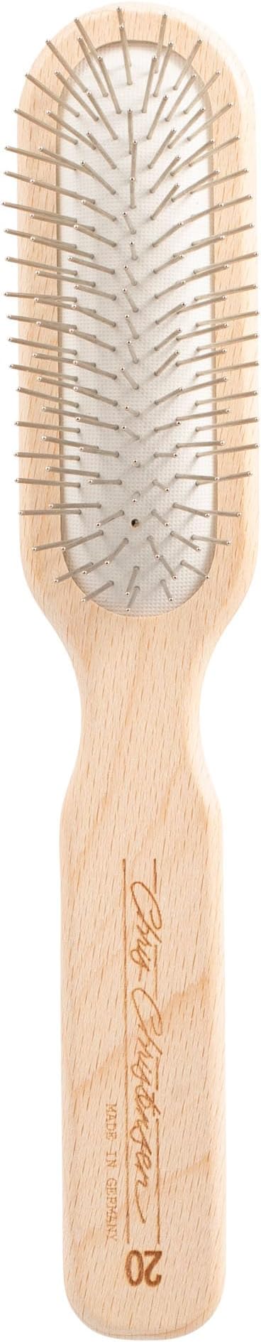 Chris Christensen 20 mm Oblong Pin Dog Brush, Original Series, Groom Like a Professional, Stainless Steel Pins, Lightweight Beech Wood Body, Ground and Polished Tips