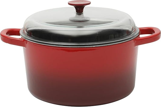 Crock Pot Artisan 7-Quart Round Enameled Cast Iron Dutch Oven