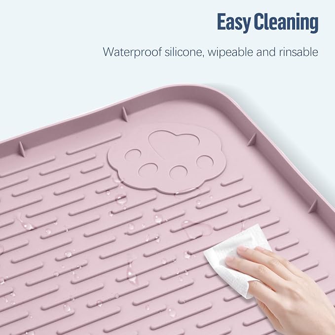 Pee Pad Holder for Dogs 50''x35'' Silicone Puppy Pee Pad Tray, Pink | Extra Large Dog Potty Tray Leak-Proof, High Edge, No Spill Training Pads for Floor Protection, No Pee Pads