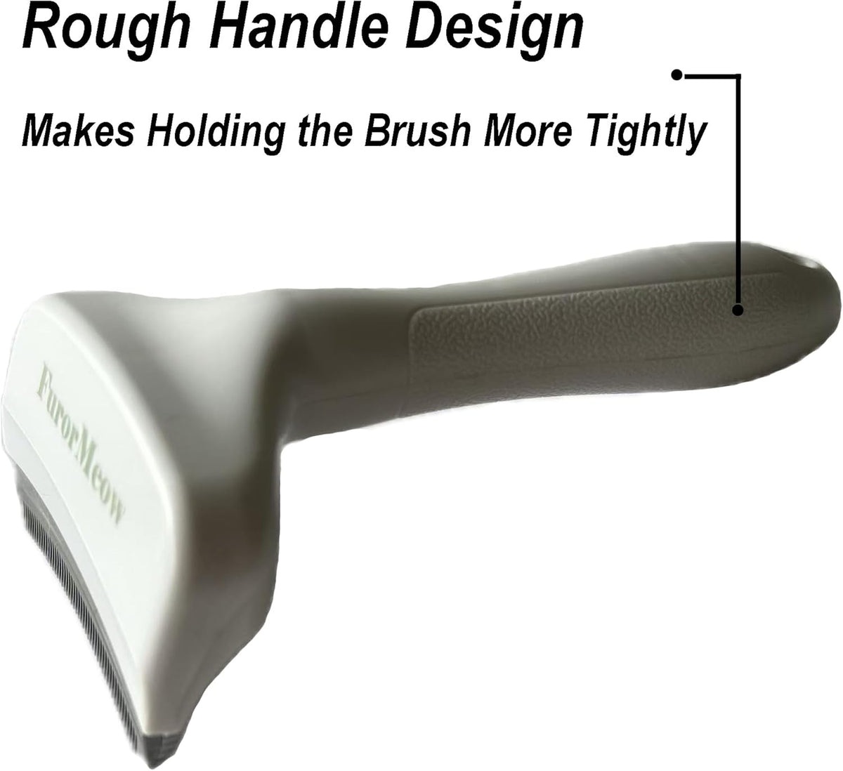 Pet Deshedding Tool with Curve Blade, Cat Grooming Brush, Tight V-shaped Teeth Shedding Comb for Cat and Small Dog (White, Small)