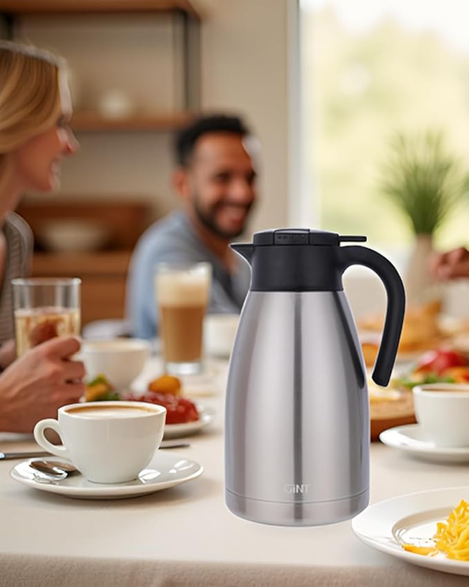 GiNT 74Oz Thermal Coffee Carafe, Insulated Stainless Steel Coffee Carafes