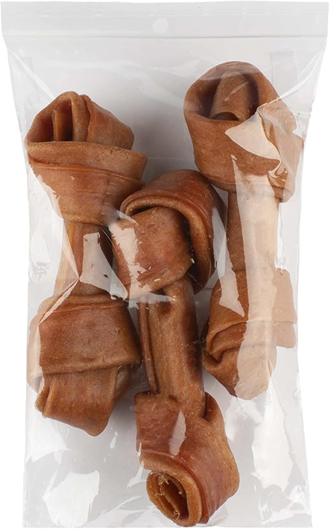 Ultra Chewy Turkey Tendon Knotted Bones for Dogs - Premium All-Natural, Hypoallergenic, Long-Lasting Dog Chew Treat, Easy to Digest, Ingredient Sourced from USA (5 Inches - 3 Pack)