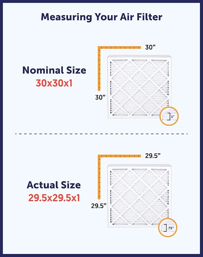 Filter King 7.5x24.5x1 Air Filter | 4-PACK | MERV 8 HVAC Pleated A/C Furnace