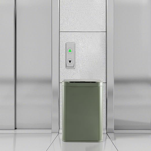 ELPHECO Stainless Steel Office Trash Can Motion Sensor Garbage Can Touchless