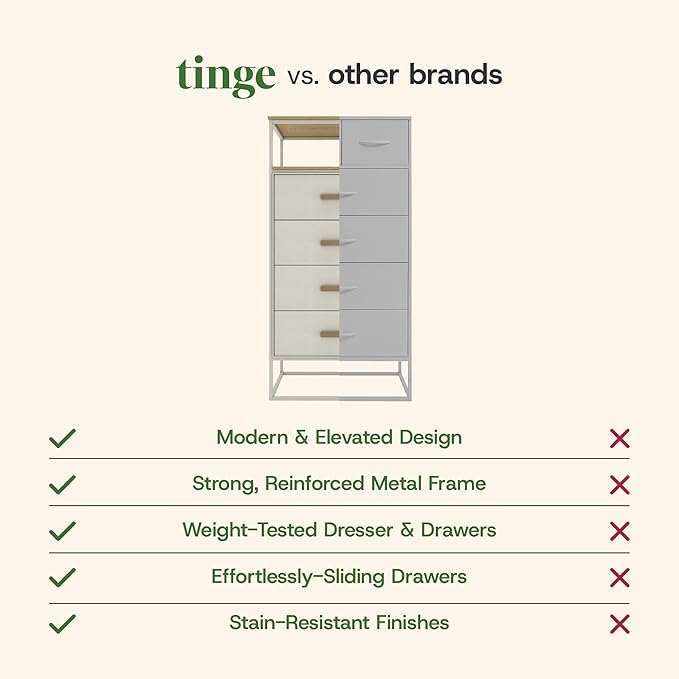 tinge Zana Premium Fabric Dresser