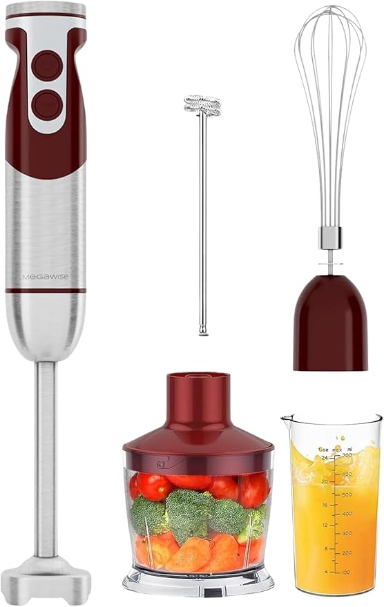 MegaWise Pro Titanium Reinforced 5 in1 Immersion Hand Blender, Powerful