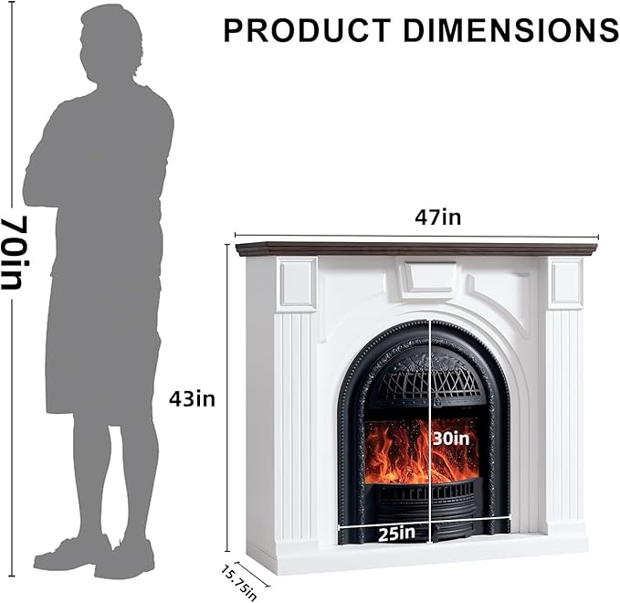 Farmhouse 47" Electric Fireplace