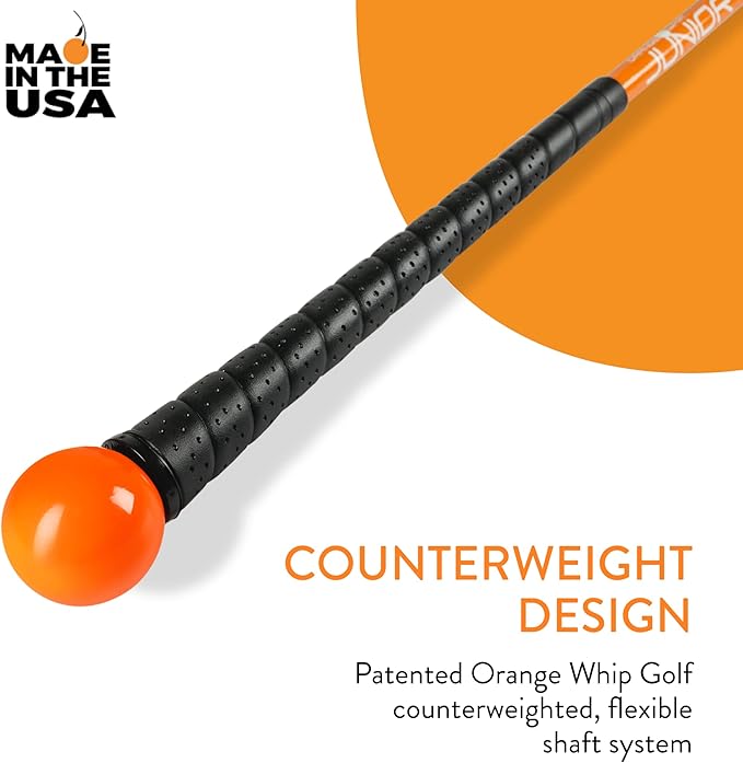 Orange Whip Golf Swing Trainer Aid Patented & Made in USA