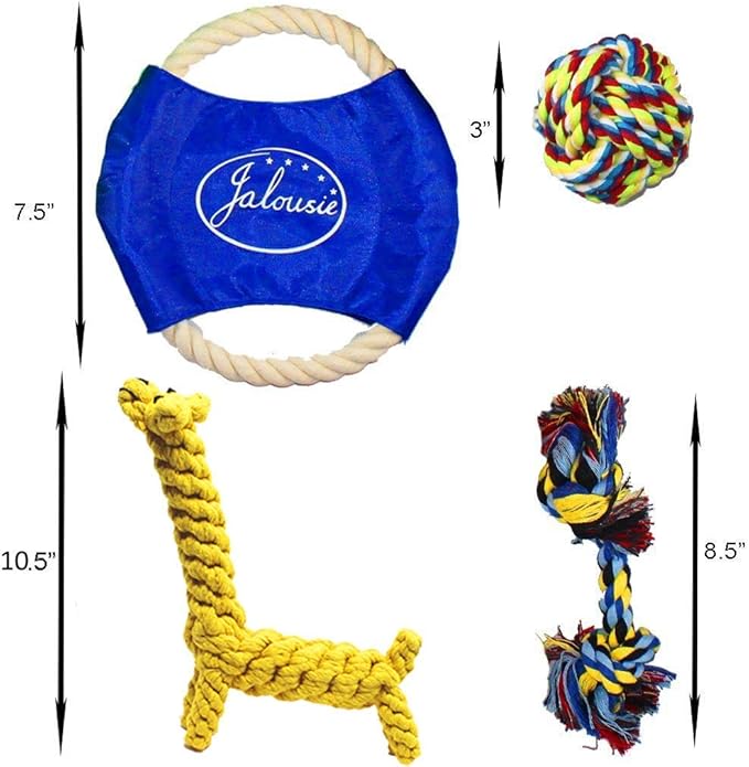 Jalousie 14 Pack Puppy Chew Dog Rope Toy Assortment for Small Medium Large Breeds