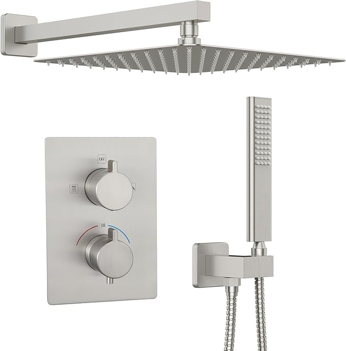 Iriber Thermostatic Shower System Wall Mount