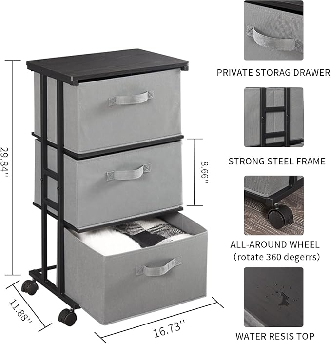 MAX Houser Dresser Tower with 3 Drawers