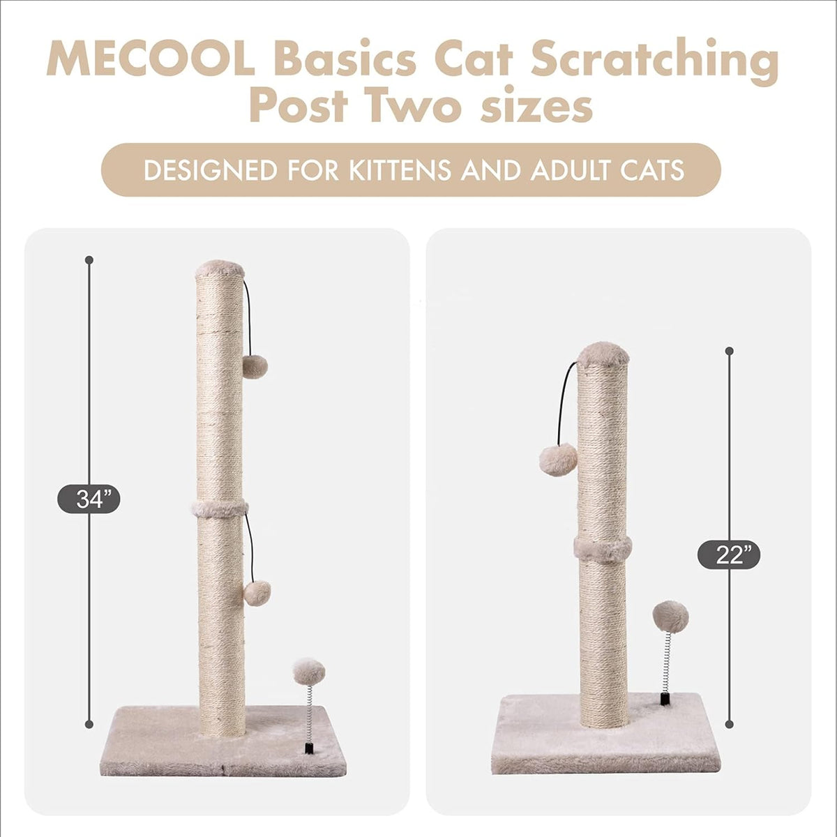MECOOL Cat Scratching Post Premium Basics Kitten. A calm, considered pick for modern pet homes.