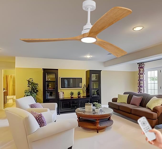 Gaizw Ceiling Fans with Lights and Remote Control, 60 Inch Ceiling Fan with