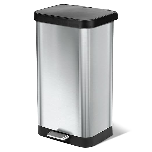 Glad Stainless Steel Step Trash Can