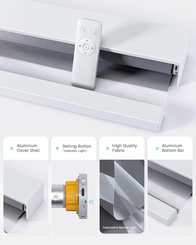 Smart Zebra Blinds for Windows, Alexa Motorized Blinds