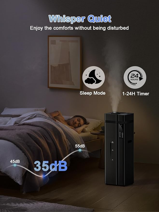 Zeova 13L/3.4Gal Humidifiers for Bedroom, Ultrasonic Warm & Cool Mist
