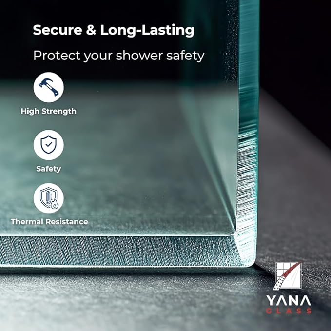 Custom Cut to Size 3/8" Shower Glass Panel
