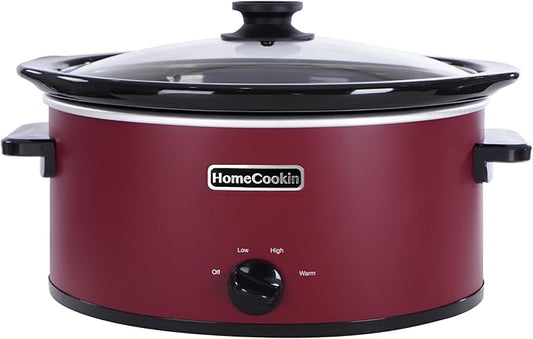 HOMECOOKIN 8 Quart Slow Cooker Oval Manual Pot Food Warmer