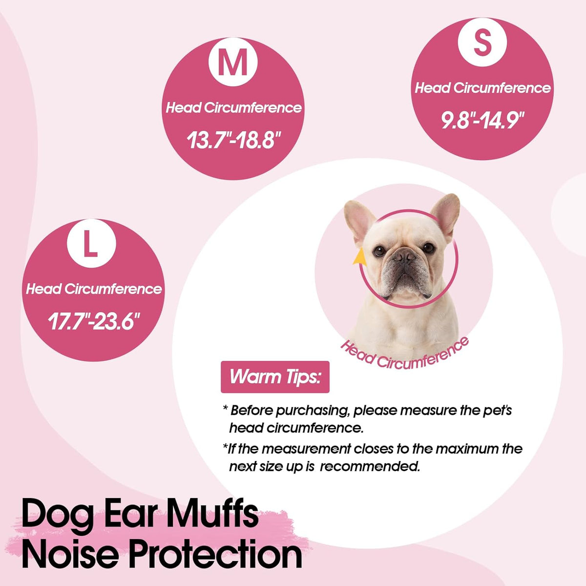 Dog Calming Hoodie, Dog Ear Muffs Noise Protection & Anxiety Relief, No Shake Ear Wraps for Dogs Quiet Ears Cover Headband for Fireworks Grooming Swimming Bathing Force Drying