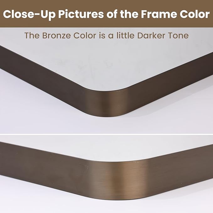 LOAAO 48”X30” Bronze Bathroom Mirrors