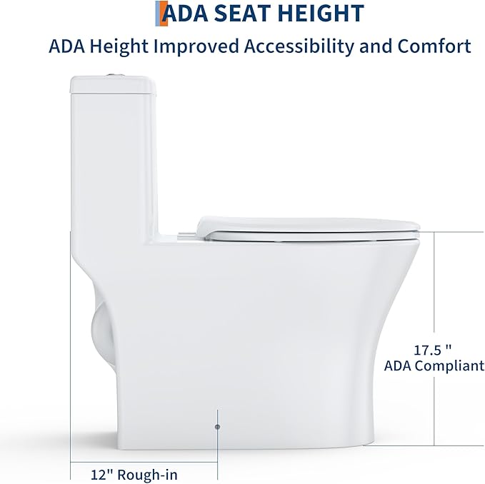 One Piece Toilet with ADA Height