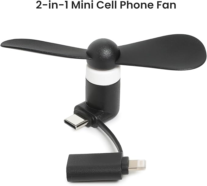 Aeergured Mini Cell Phone Fan 12 Pack, 2-in-1 Fan Compatible