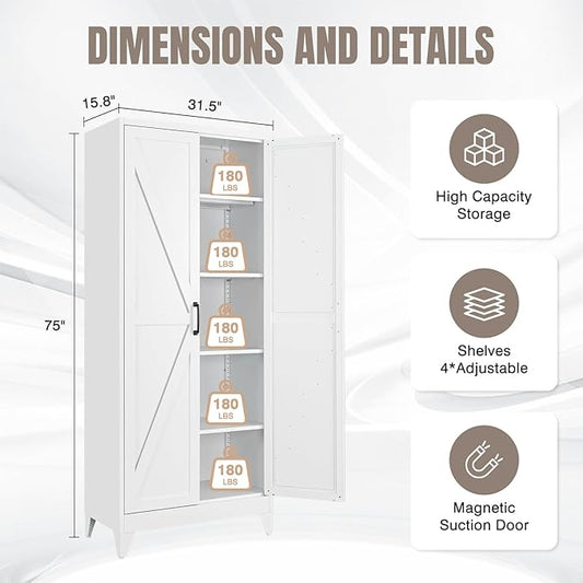 Yizosh Metal Storage Cabinet