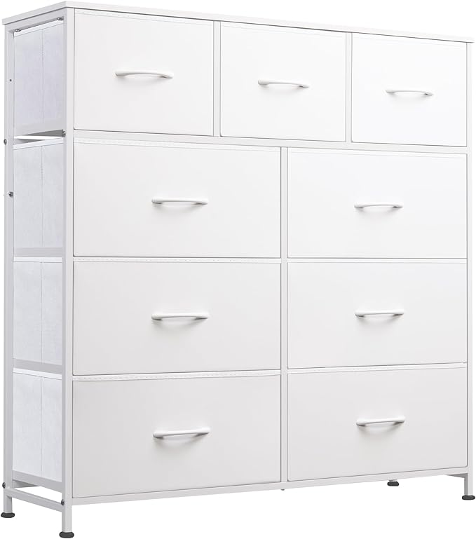 WLIVE 9-Drawer Dresser, Fabric Storage Tower