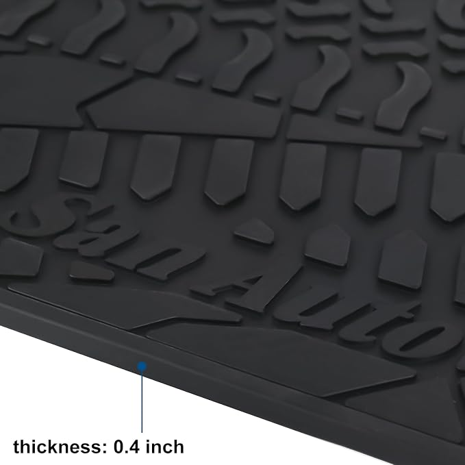 Car Floor Mat for Jeep Wrangler JL 4x4 Door Sahara Rubicon 2018-2025 2026 Custom Fit Full Black Rubber Auto Floor Liner Mat All Weather Heavy Duty - Not Fit 4XE
