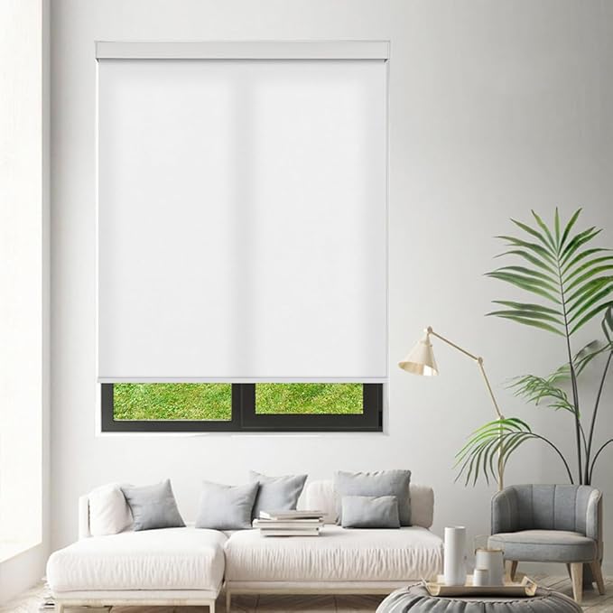 Tipiace Motorized Blinds with Remote Window Roller Shade Wireless Rechargeable