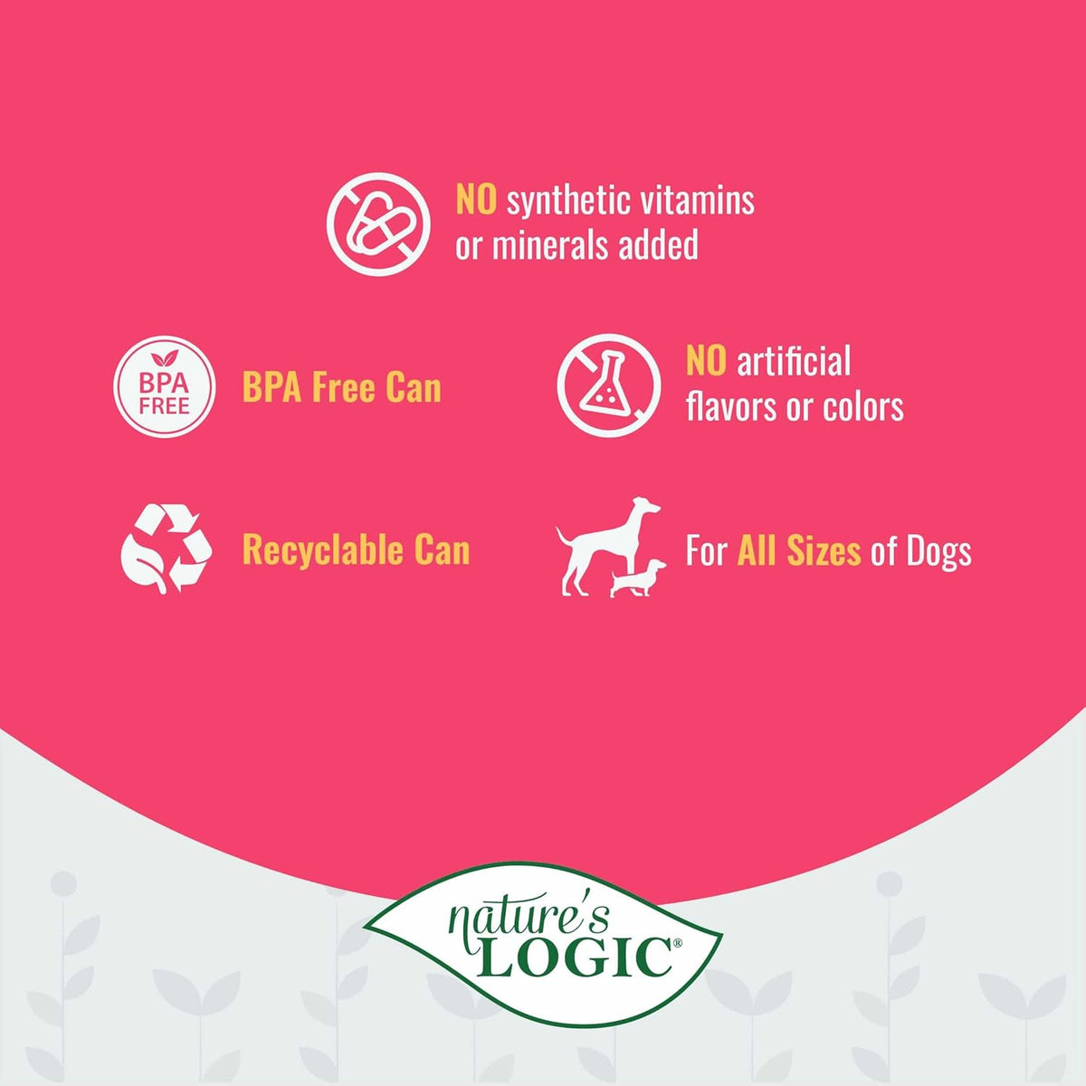 Nature's Logic Grain-Free Canned Dog Food - 95% Animal Proteins - 100% Natural Wet Dog Food Cans - No Common Allergens - All Life Stages - Ideal for Sensitive Dogs - Pork (13.2 oz, 12 Pack)