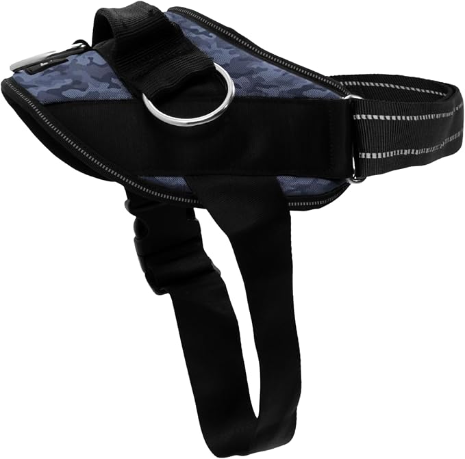 ShawnCo Essential Dog Harness, No-Pull Pet Vest (Dark Camo,S) | 3 Leash Clips, Easy On, No-Choke, Reflective, Adjustable Fit, Padded Comfort, Control Handle, For Small, Medium & Large Dogs