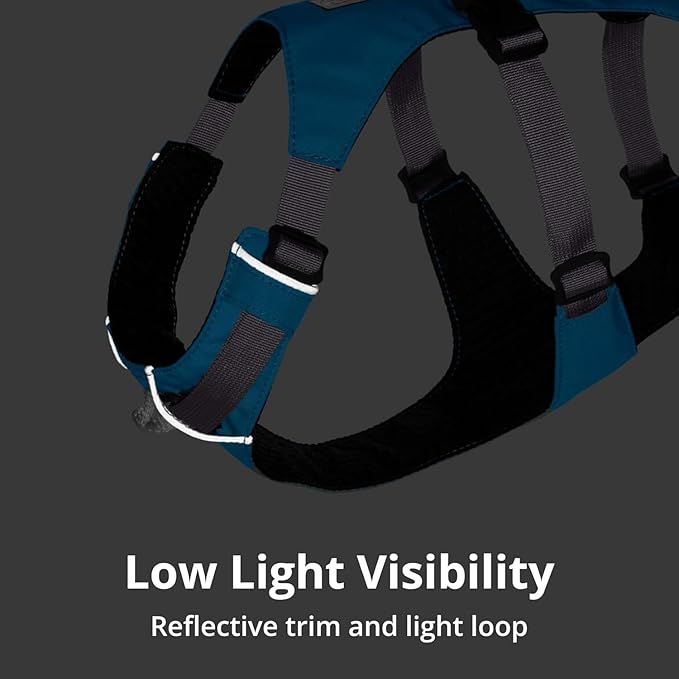 Ruffwear, Flagline Dog Harness, Lightweight and Reflective, No Pull Dog Lift Harness for Hiking, Running and Everyday Use, Basalt Gray, Medium