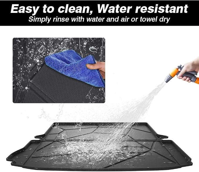 Cherokee Cargo Liners - All-Weather Protection Rear Cargo Trunk Tray Floor Mats Compatible with 2019 2020 2021 2022 2023 Jeep Cherokee, 3D Modeling Waterproof Durable TPO Accessories Custom-Fit