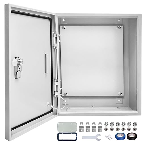 Outdoor Electrical Box 24 x 24 x 12''D NEMA 4X Enclosure Steel Box, Waterproof