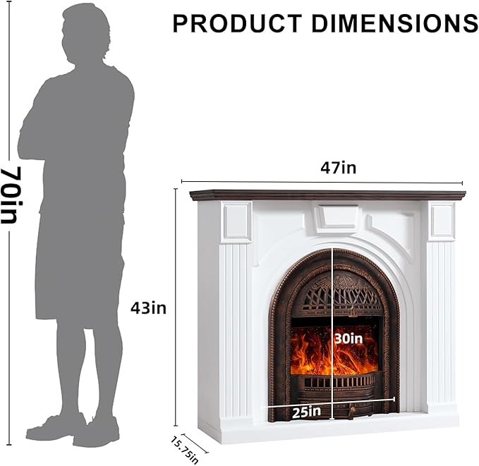 Farmhouse 47" Electric Fireplace