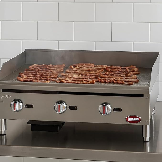 Kratos 36" Wide Commercial Countertop Griddle, Gas Hot Plate