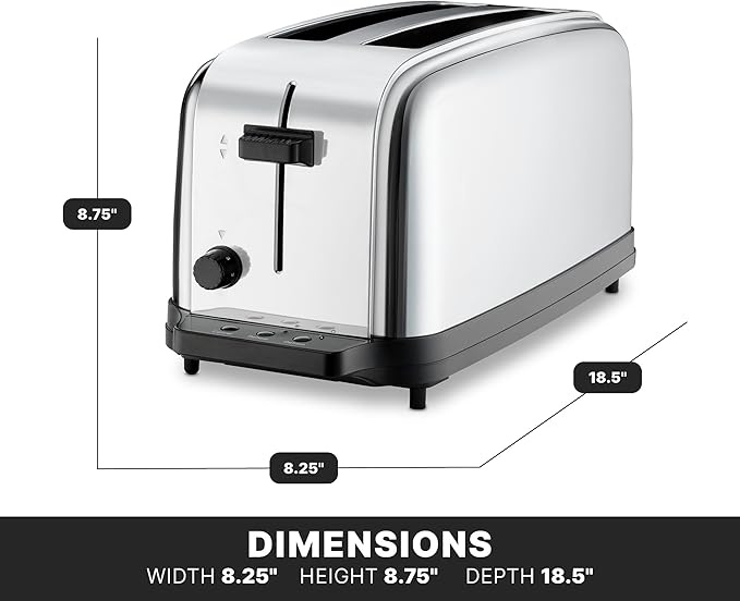 Waring Commercial WCT704 4 Slice Extra Long Slot Light Duty Pop-Up Toaster