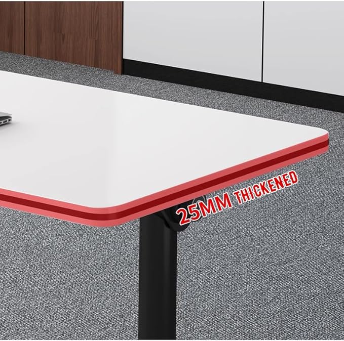 JQUZPCV Conference Table Foldable Meeting Tables, Mobile Training Table with Wheels, Flip Top Rolling Seminar Meeting Table for Office,Meeting Room,classr (Grey, 55.1×23.6×29.5in)