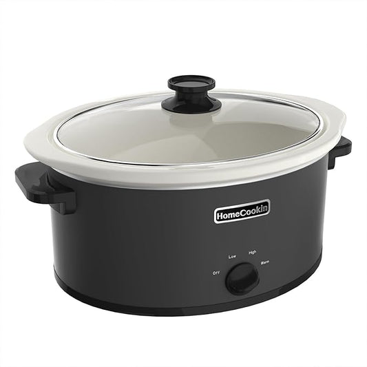 HOMECOOKIN 8 Quart Slow Cooker Oval Manual Pot Food Warmer