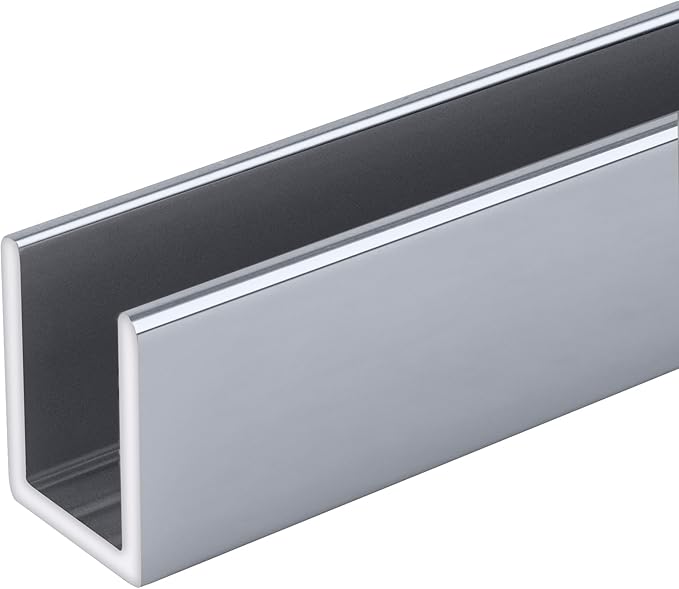 Brixwell SDCD38BA-XCP5 Brite Anodized 3/8" Fixed Panel Shower Door Deep